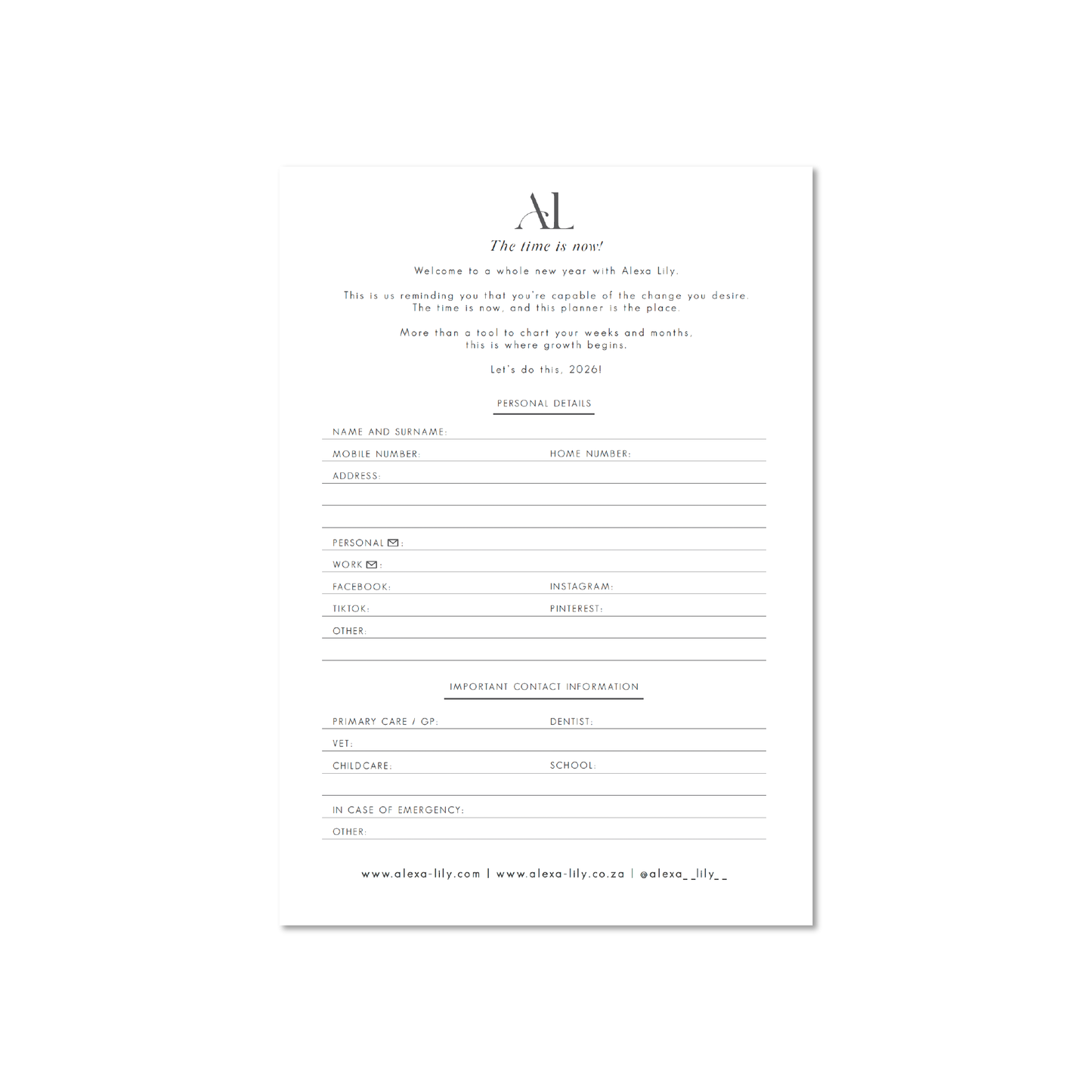 The Monthly Edit - 2026 Planner