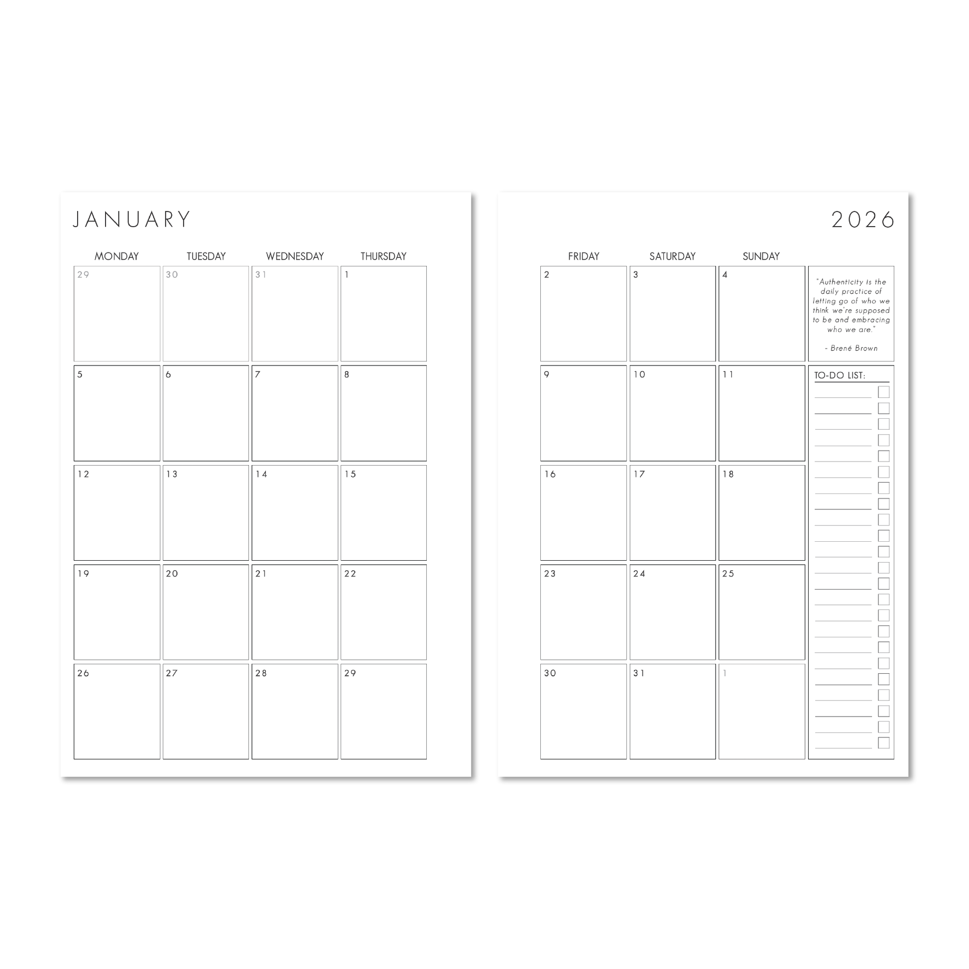 Alexa Lily planner featuring the best monthly organizer for 2026 with clean calendar layout and to-do list