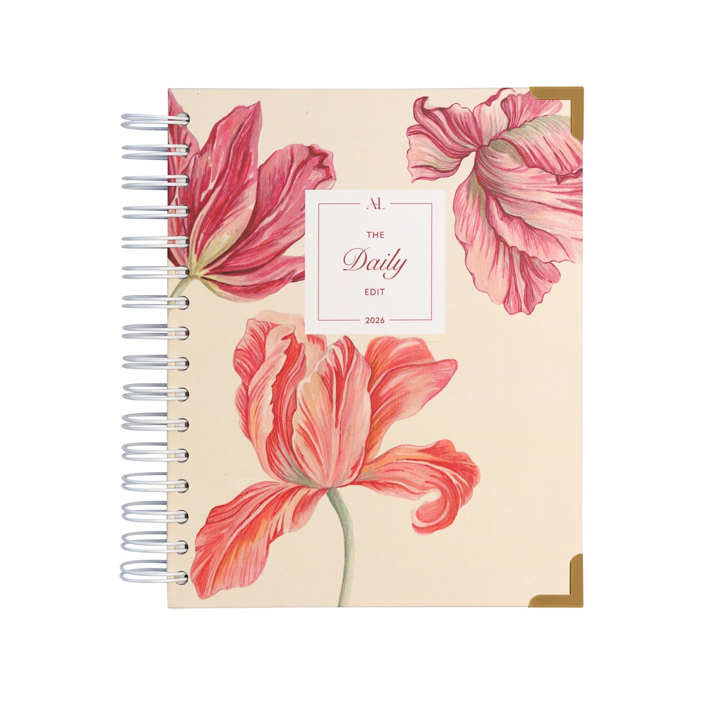 Alexa Lily 2026 daily planner with floral cover and spiral binding for organized daily planning